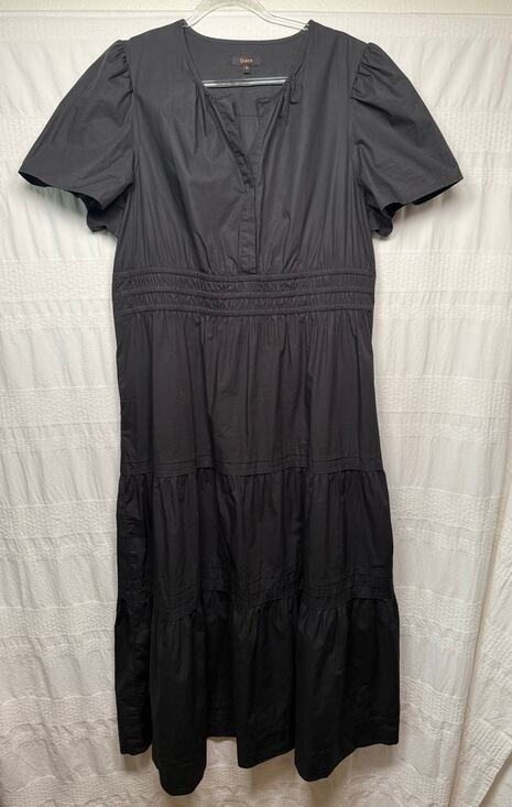 Quince Dresses & Skirts - Quince 100% Organic Cotton Tiered Maxi Dress, Black, Size XL - Excellent!